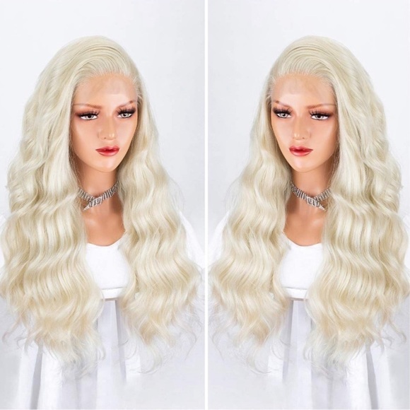 ✨22” PALE BLONDE WAVY LACE FRONT WIG? *NWT* main image 5